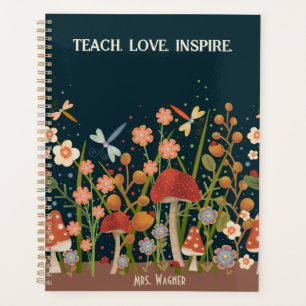 Agenda Professora Personalizada Dragonfly Floral De Cogum