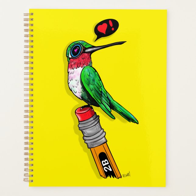 Agenda Professores Pet Hummingbird Observando (Frente)