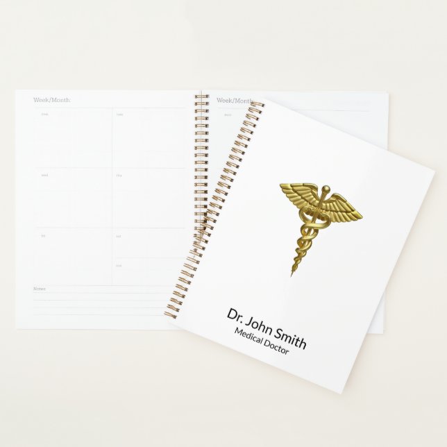 Agenda Profissional de Caduco Dourado Médico do precioso (Exibição)