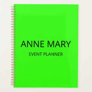 Agenda Profissional Verde Neon Elegante Colorido Brilhant