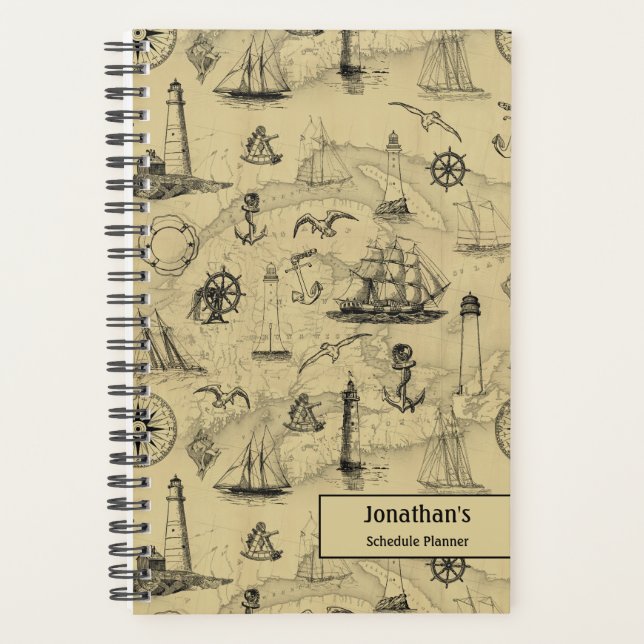 Agenda Programação Semanal Personalizada da Vintagem Náut (Frente)