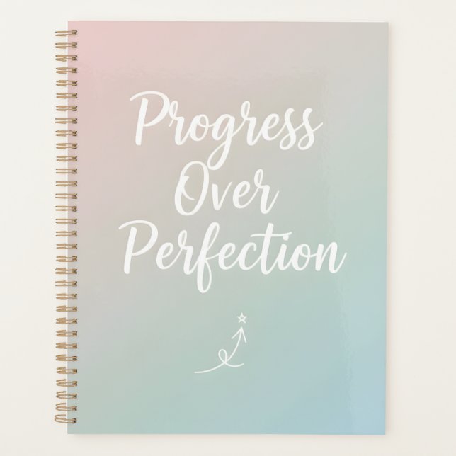 Agenda Progress Over Perfection – Minimal Motivational Qu (Frente)