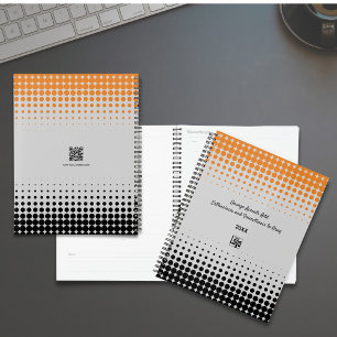 Agenda Promocional Cinza Orange Black Company Nomeação