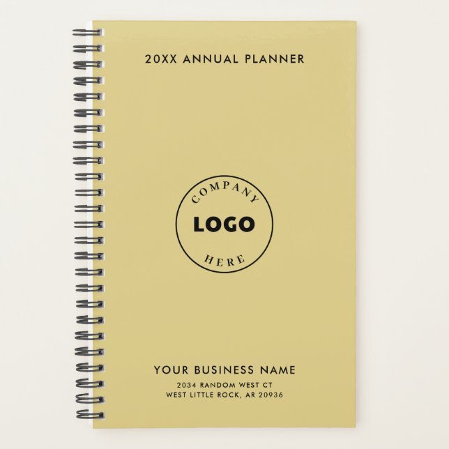 Agenda Promocional Elegante Mínimo de Logotipo Comercial  (Frente)