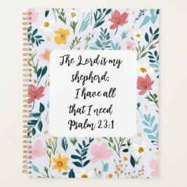 Agenda Psalm 23:1 Floral Planner