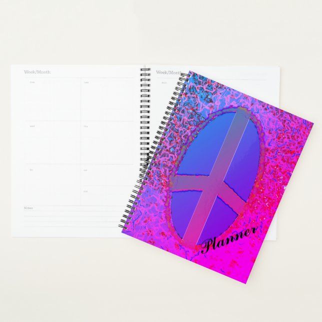 Agenda Psychedelic Peace Sign Planner (Exibição)