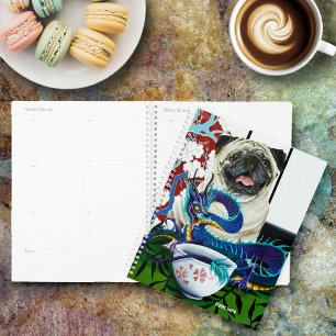Agenda Pug Dog Chinese Dragon