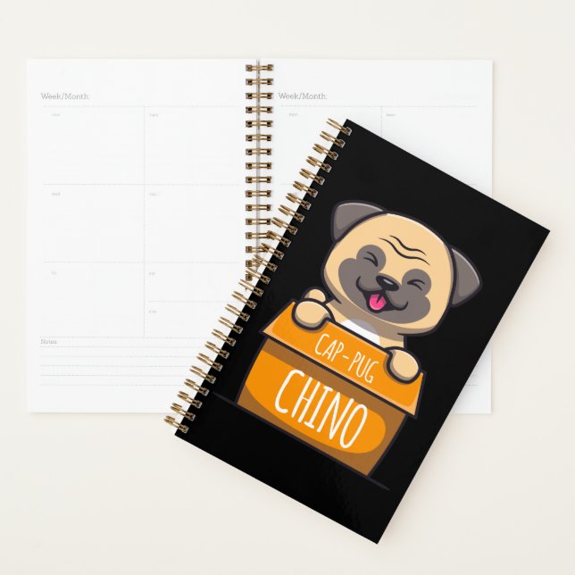 Agenda Pug in a Cup - Boné-Pug-Chino (Exibição)