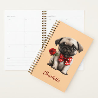 Agenda Pug Personalizado com Nome Personalizado