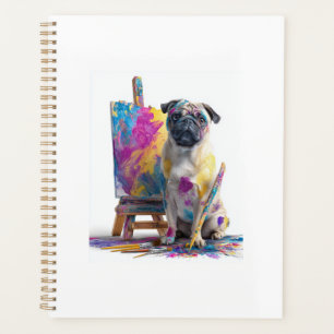 Agenda Pug Pintor � Cão de Arte Abstrata
