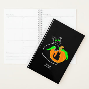Agenda Pumpkin Pequeno Planner de Gato Negro