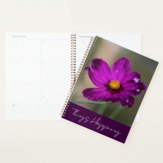 Agenda Purple Flower Planner