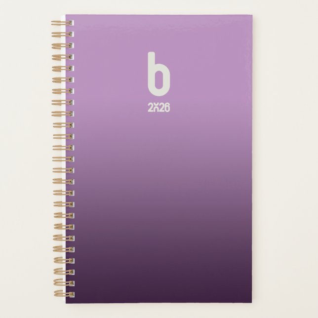 Agenda Purple Spiral Planner  – 2026 Breath (Frente)