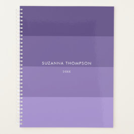 Agenda Púrpura de stripe horizontal moderna
