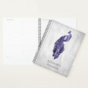 Agenda Púrpura Elegante Pavão