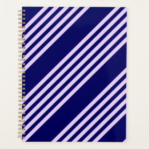 Agenda Púrpura Lilac e marinho azul cinco faixas