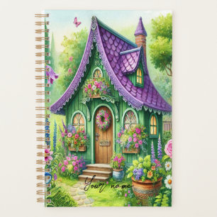 Agenda Púrpura Verde da Casa das Letras Mágicas