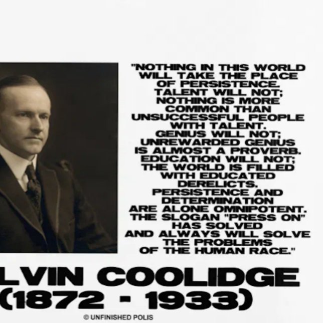 Agenda Qte do Coolidor Omnipotente de Determinação de Per (Inspirational quote for all problem solvers by US President Calvin Coolidge on this planner)