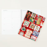 Agenda Quadrados de Ilustração de Bloco de Natal<br><div class="desc">Natais vintages Estas ilustrações da safra do excelente são vermelhas e verdes e Christmasy! Esta ilustração é baseada num antigo calendário de adversários de Natal para celebrar a época do Natal.</div>