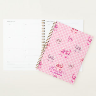 Agenda Quadro de verificação do Arco Coquette rosa