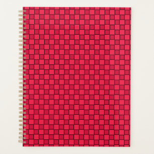 Agenda Quadro de Verificação Preto Vermelho