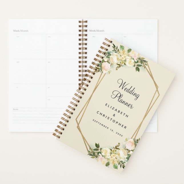 Agenda Quadro Dourado para Cachorros Elegante do Planejad (Exibição)