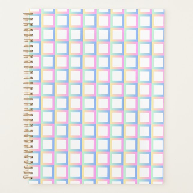Agenda Quadros de Padrões de Gradiente Simétricos Brancos (Frente)