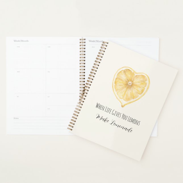 Agenda Quando a Vida Lhe Dá Limões Faça Limonada Coração (Exibição)