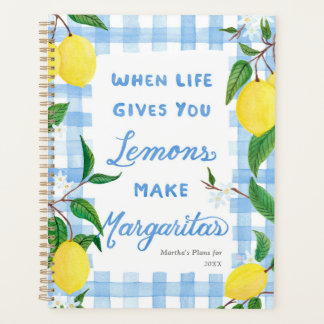 Agenda Quando a vida lhe dá limões, Watercolor Gingham
