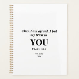 Agenda Quando tenho medo, confio em você 