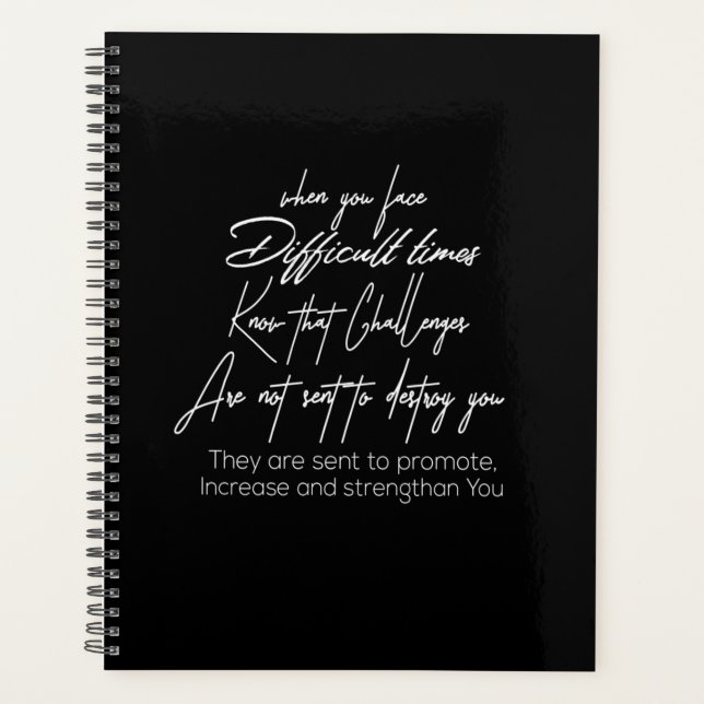 Agenda quando você enfrenta momentos difíceis, conheça es (Frente)