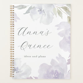Agenda Quinceanera Personalizada 15 Anos Roxo Floral