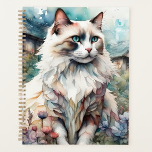Agenda Ragdoll Cat no jardim inglês