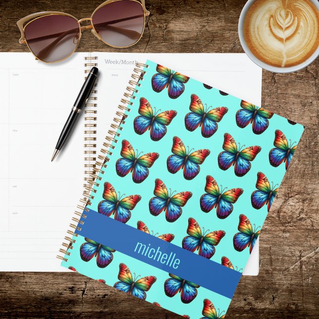 Agenda Rainbow Butterflies Planner (Criador carregado)
