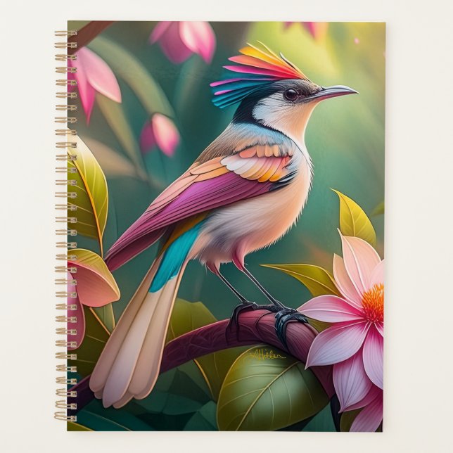 Agenda Rainbow crested Jay Fantasy Bird (Frente)