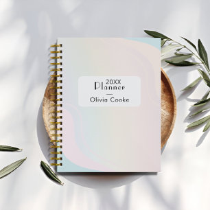 Agenda Rainbow Modern Planner Com Nome Personalizado