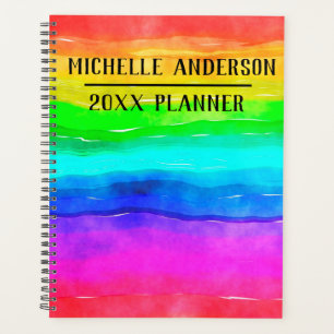 Agenda Rainbow Watercolor