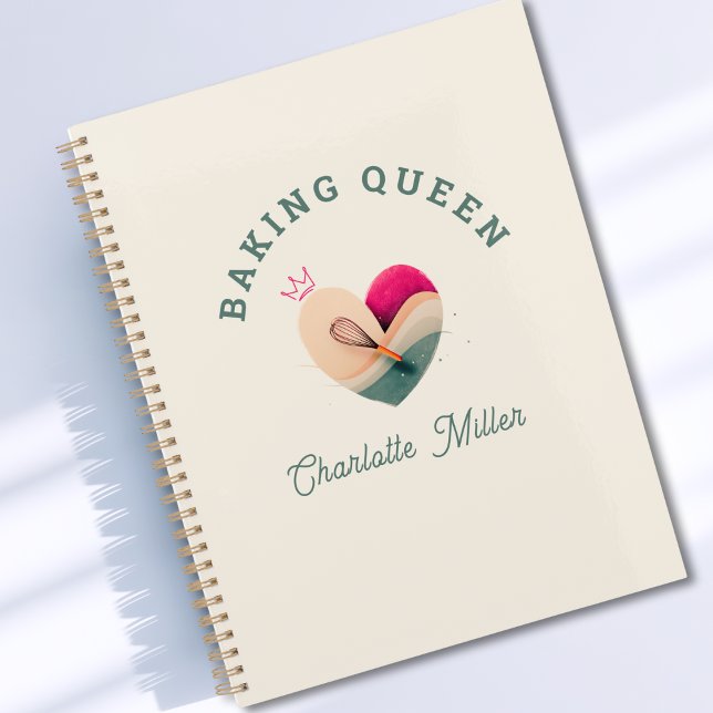 Agenda Rainha da Confeitaria - Coração - Personalizado (Baking Queen or King- Rainbow- Custom Planner)