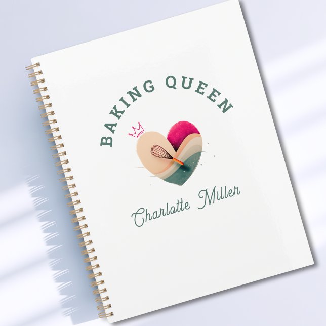Agenda Rainha da Confeitaria - Coração - Personalizado (Baking Queen or King- Rainbow- Custom Planner)