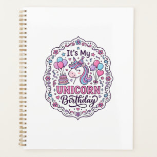Agenda Rainha de Aniversário do Unicórnio da Terra do Uni