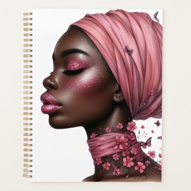 Agenda Rainha negra melanina irmã amor de aniversário (Frente)