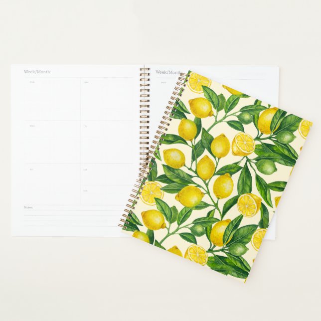 Agenda Ramais de limão em verde e amarelo (Exibição)
