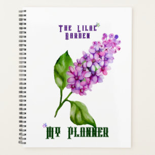 Agenda Ramificação lilática de aquarela elegante