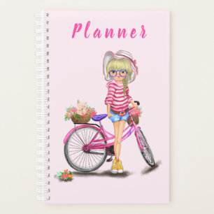 Agenda Rapariga com Pink Bike Planner