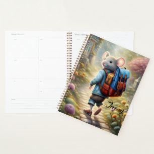 Agenda Rapaz giro a caminho da escola, personalizado
