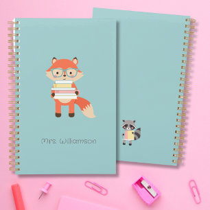 Agenda Raposa-branca com livros Planner