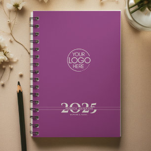 Agenda Raspberry Roxo Texto sobreposto Semanalmente