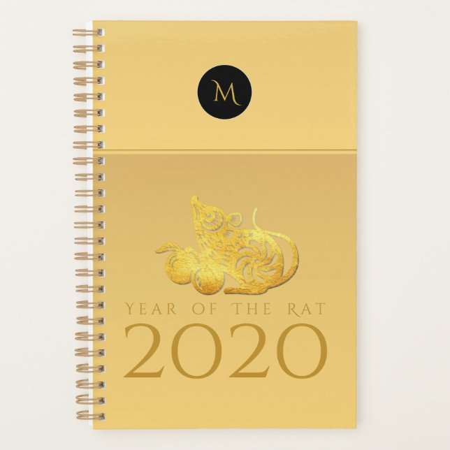 Agenda Rat Year 2020 fruta Elegant Monogramas S Planner (Frente)