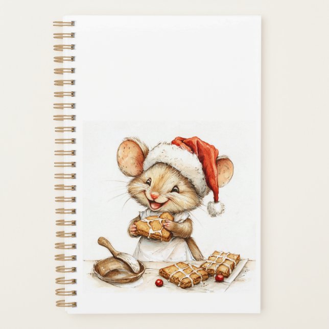 Agenda Rato de chef de Natal bonito (Frente)