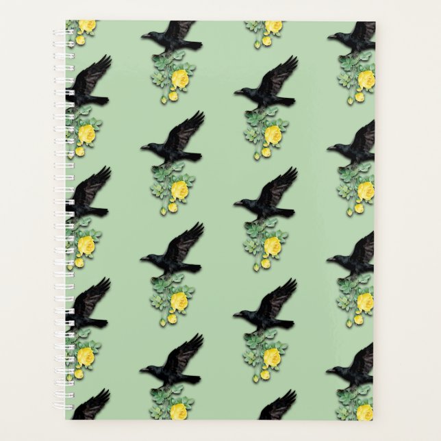 Agenda Raven with Yellow Rose (Frente)